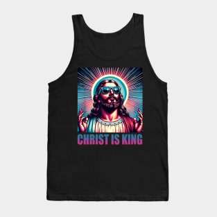 Christ Is King Jesus Is King Funny Christian God Basketball Lovers Tank Top